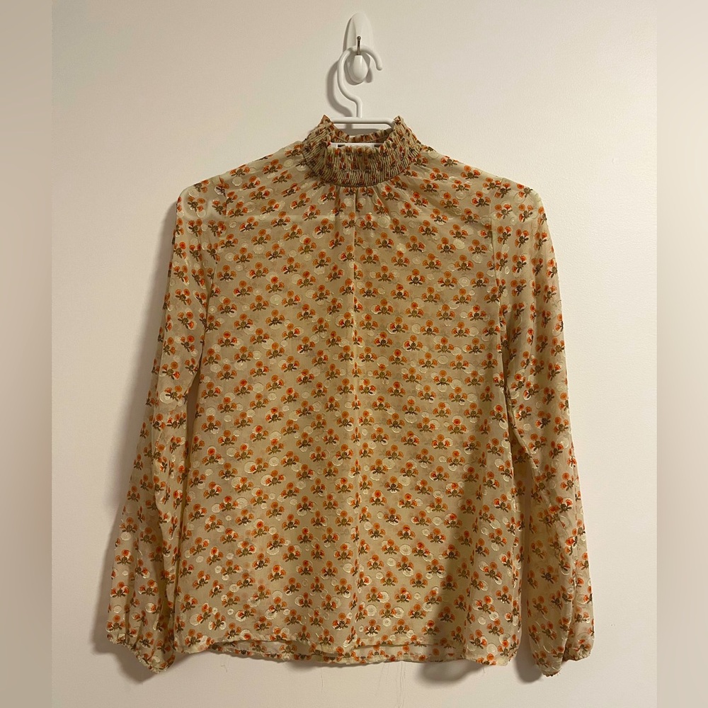 Reitmans sheer floral blouse